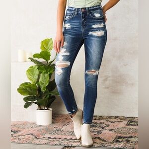 VERVET by Flying Monkey High Rise Ankle Skinny Stretch Jean